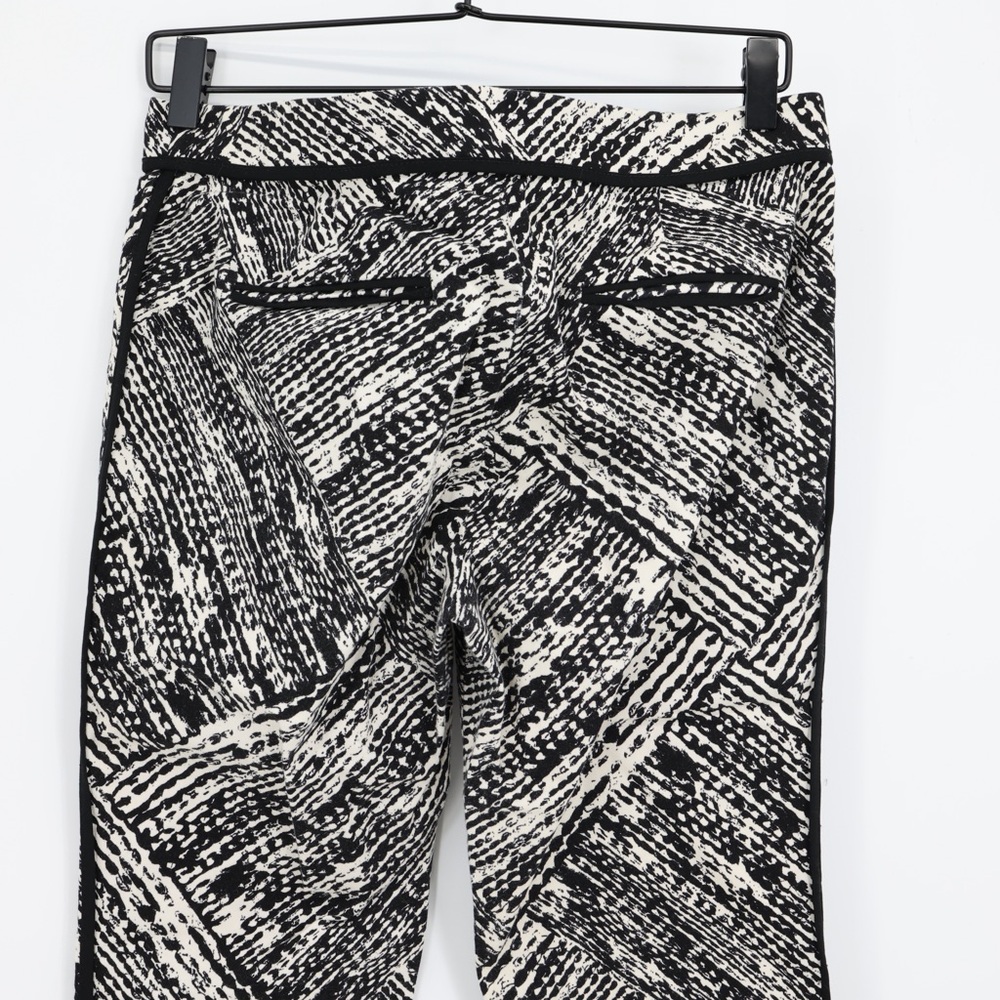 Zara Basic Black White Abstract Cigarette Pants D… - image 5